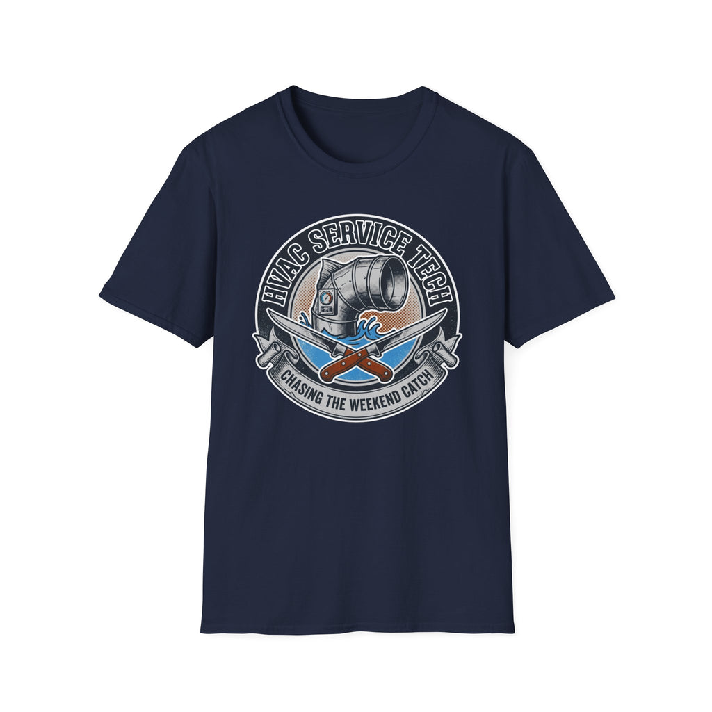 HVAC Service Tech Chasing The Weekend Catch T-Shirt