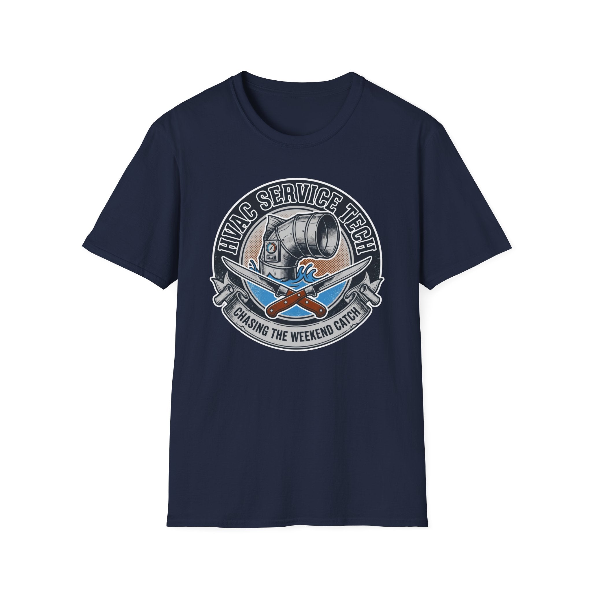 HVAC Service Tech Chasing The Weekend Catch T-Shirt