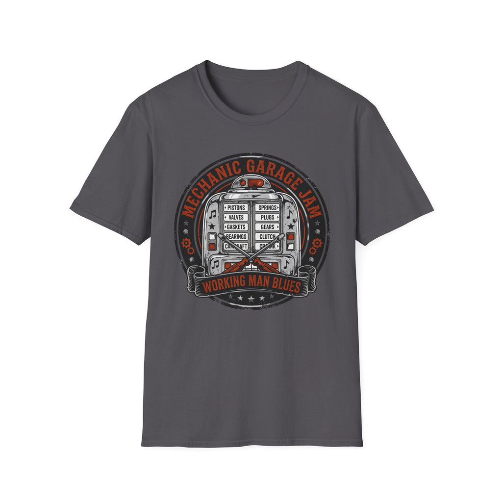 Mechanic Garage Jam Working Man Blues T-Shirt