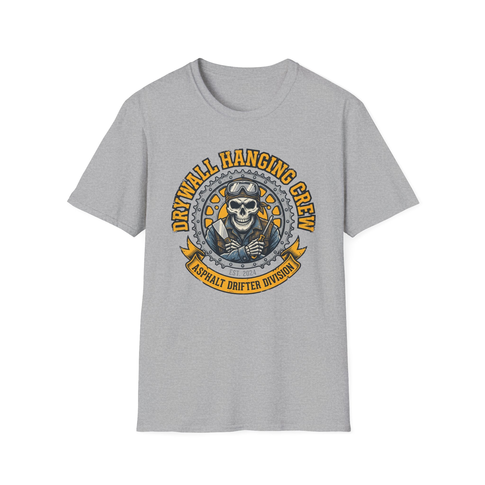 Drywall Hanging Crew Asphalt Drifter Division T-Shirt