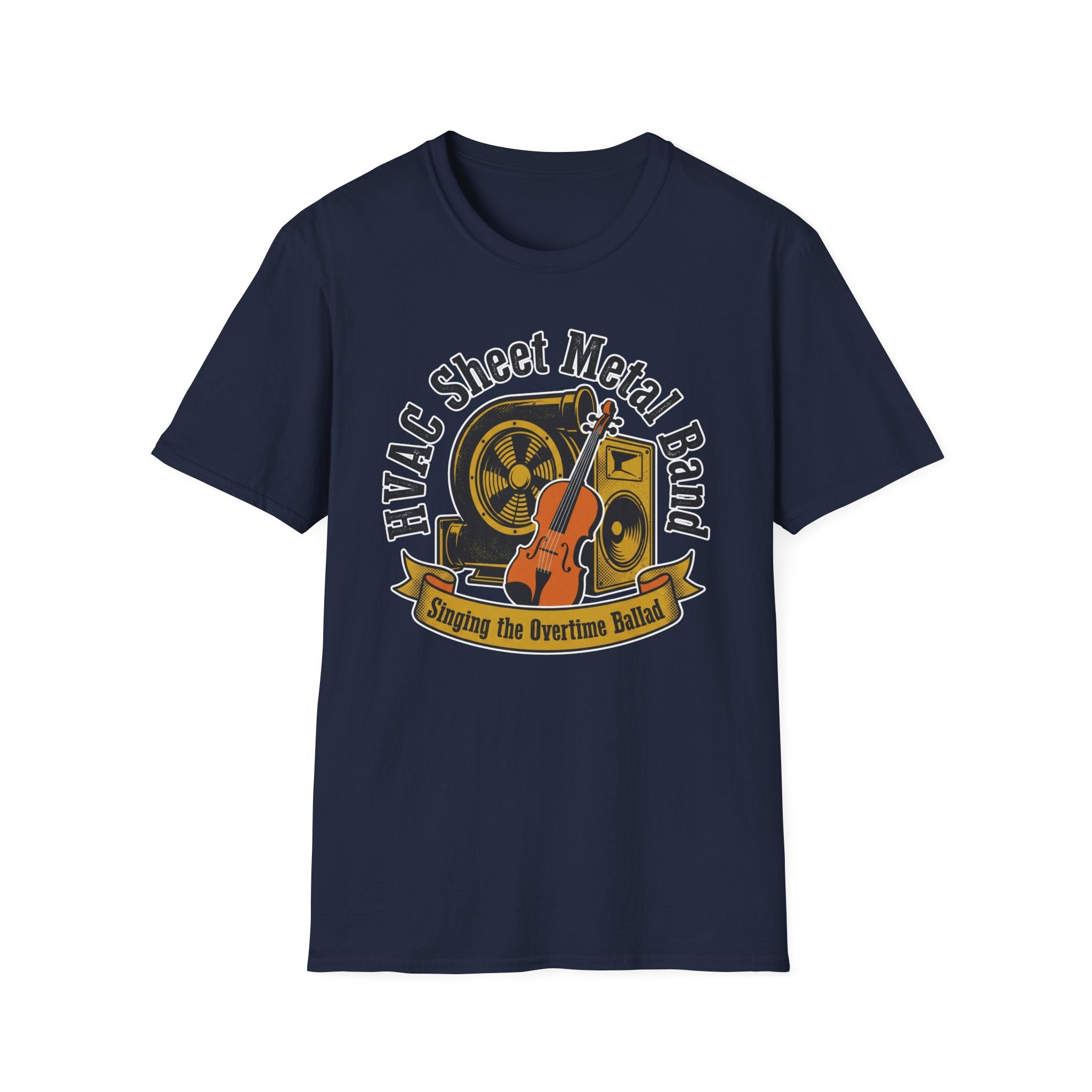 HVAC Sheet Metal Band Singing The Overtime Ballad T-Shirt