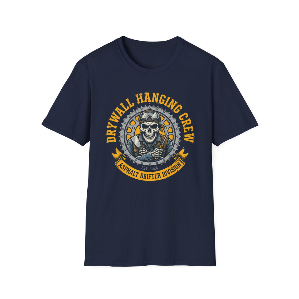 Drywall Hanging Crew Asphalt Drifter Division T-Shirt