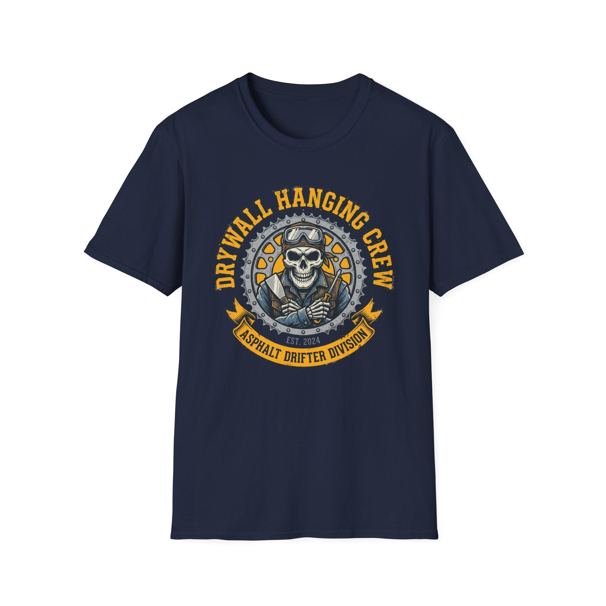 Drywall Hanging Crew Asphalt Drifter Division T-Shirt