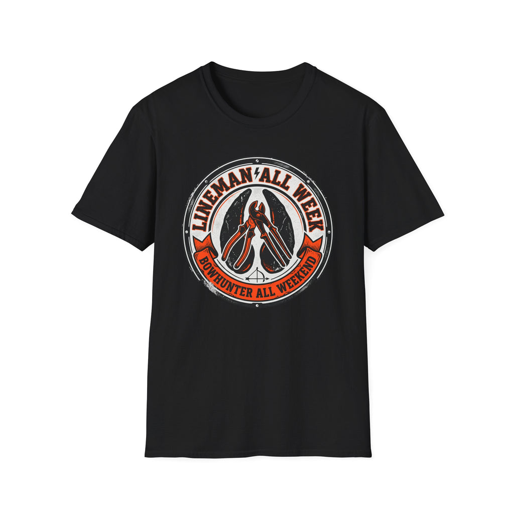 Lineman All Week Bowhunter All Weekend T-Shirt