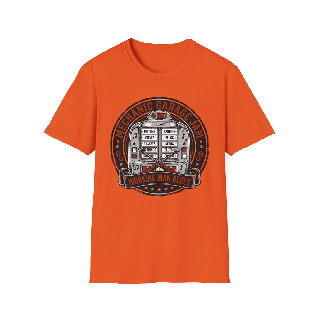 Mechanic Garage Jam Working Man Blues T-Shirt
