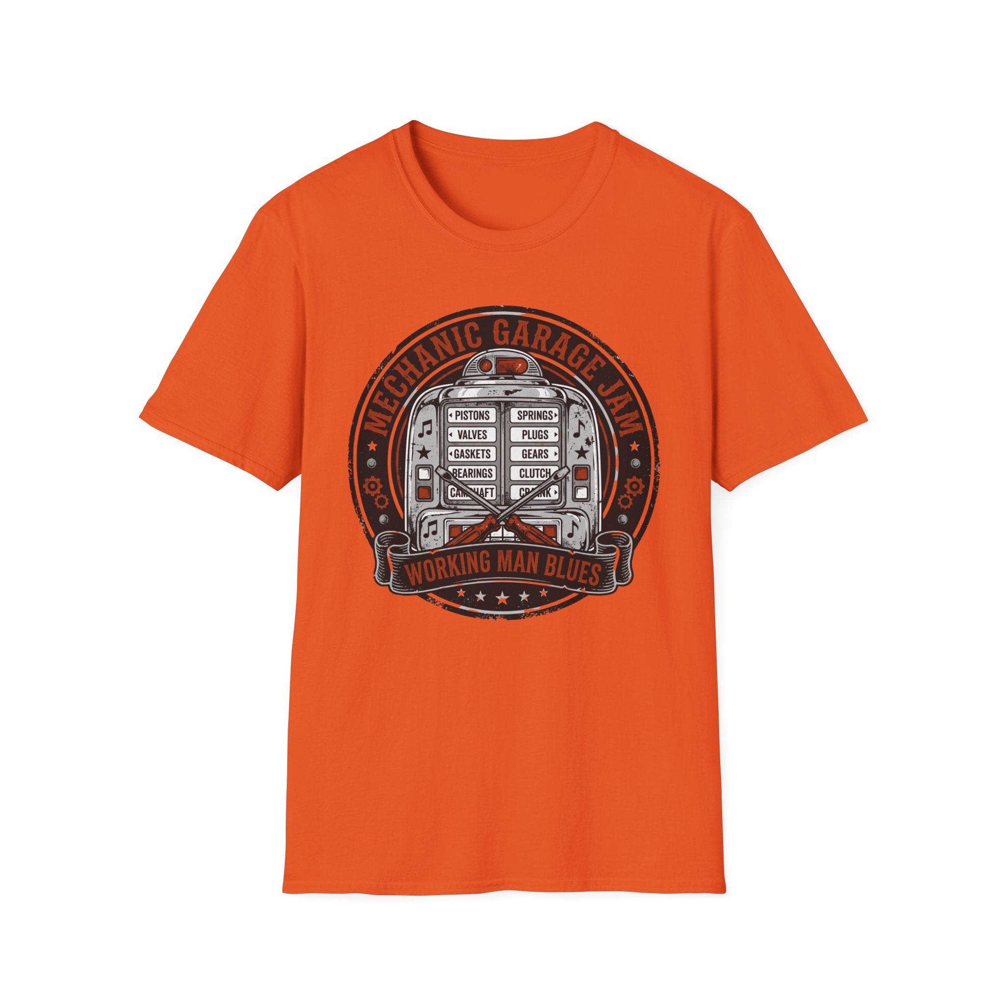 Mechanic Garage Jam Working Man Blues T-Shirt