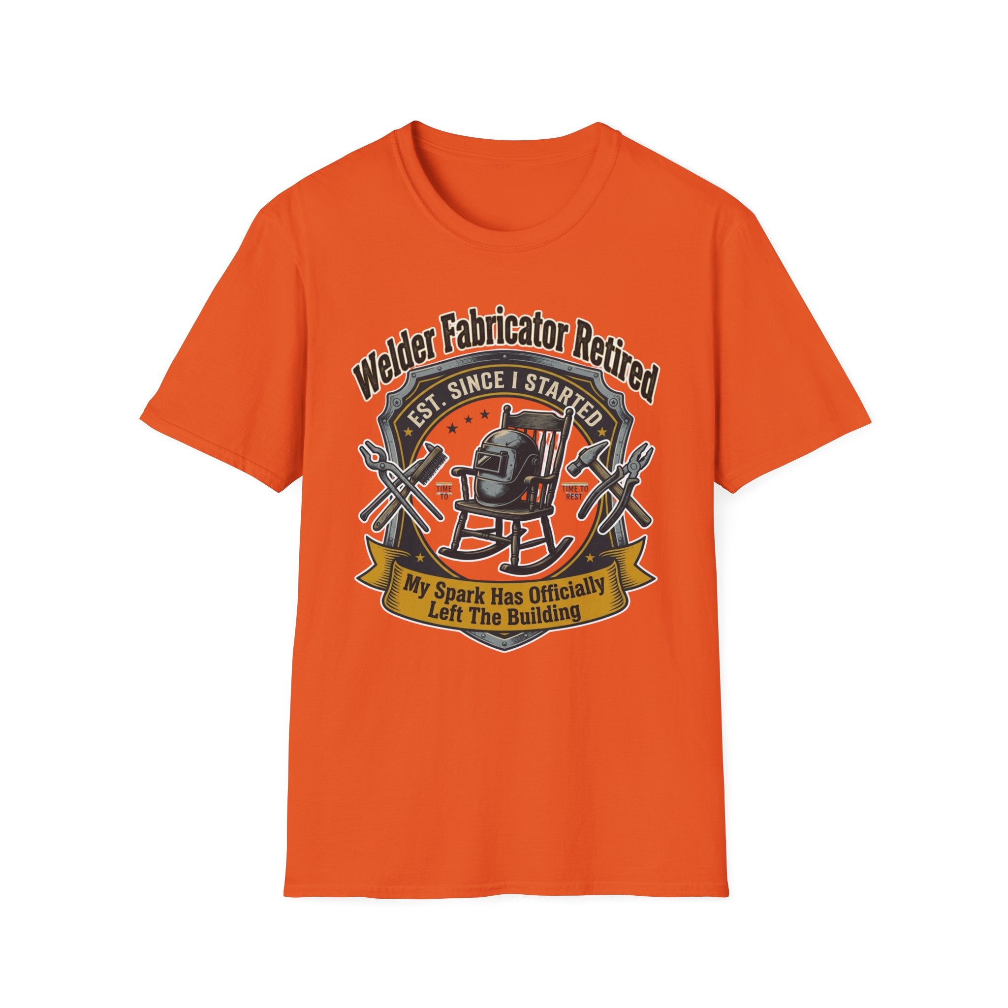 Welder Fabricator Retired My Spark Has Officially Left The Building T-Shirt