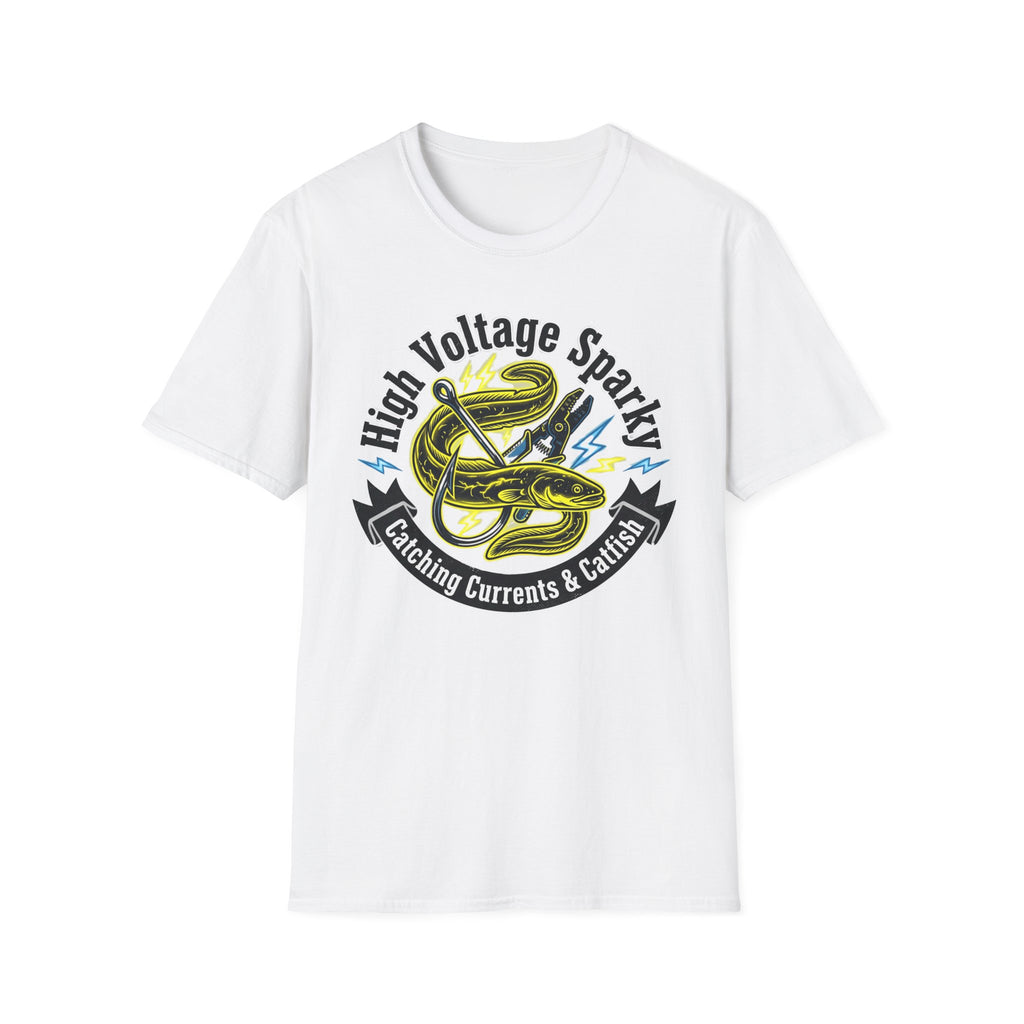 High Voltage Sparky Catching Currents & Catfish  T-Shirt