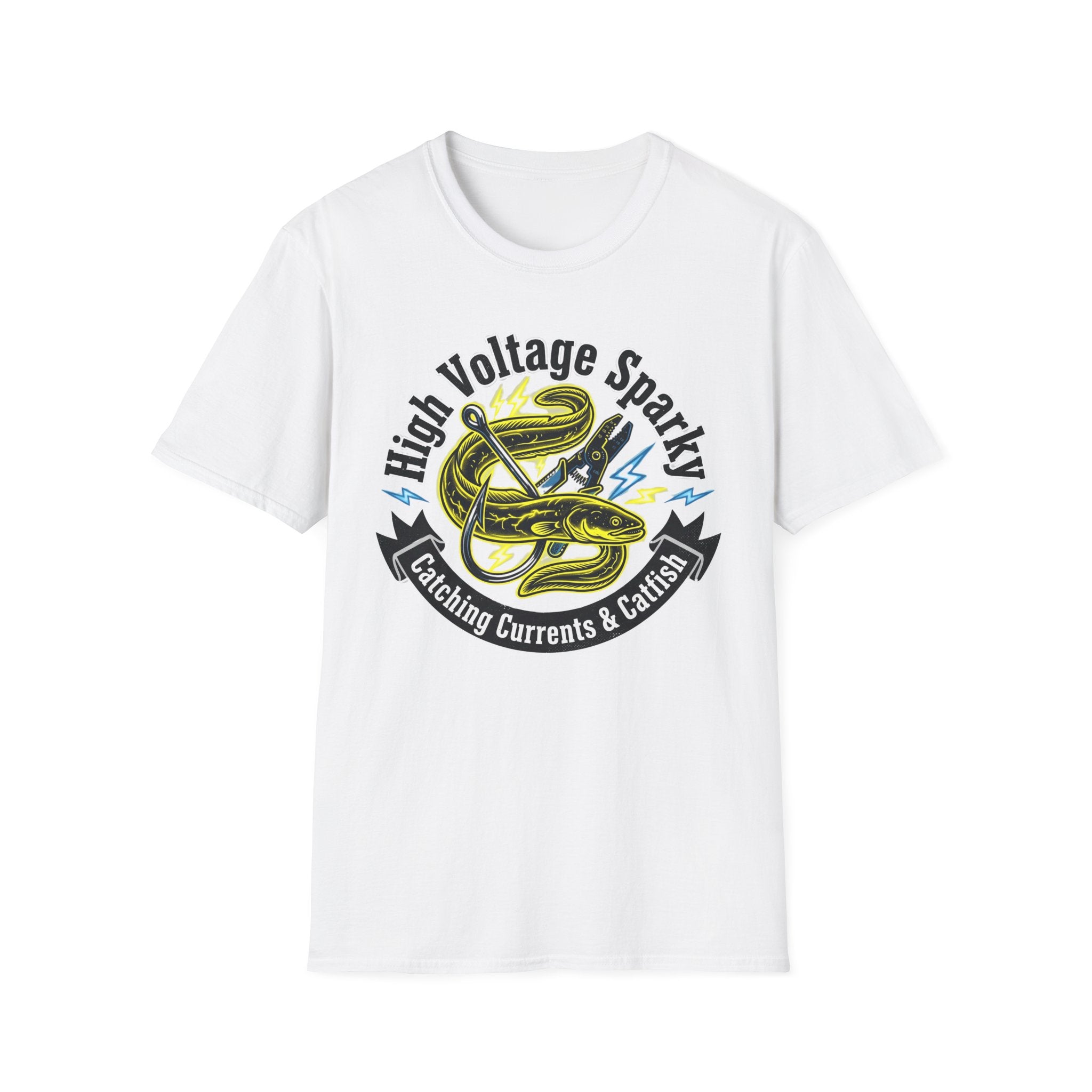 High Voltage Sparky Catching Currents & Catfish  T-Shirt