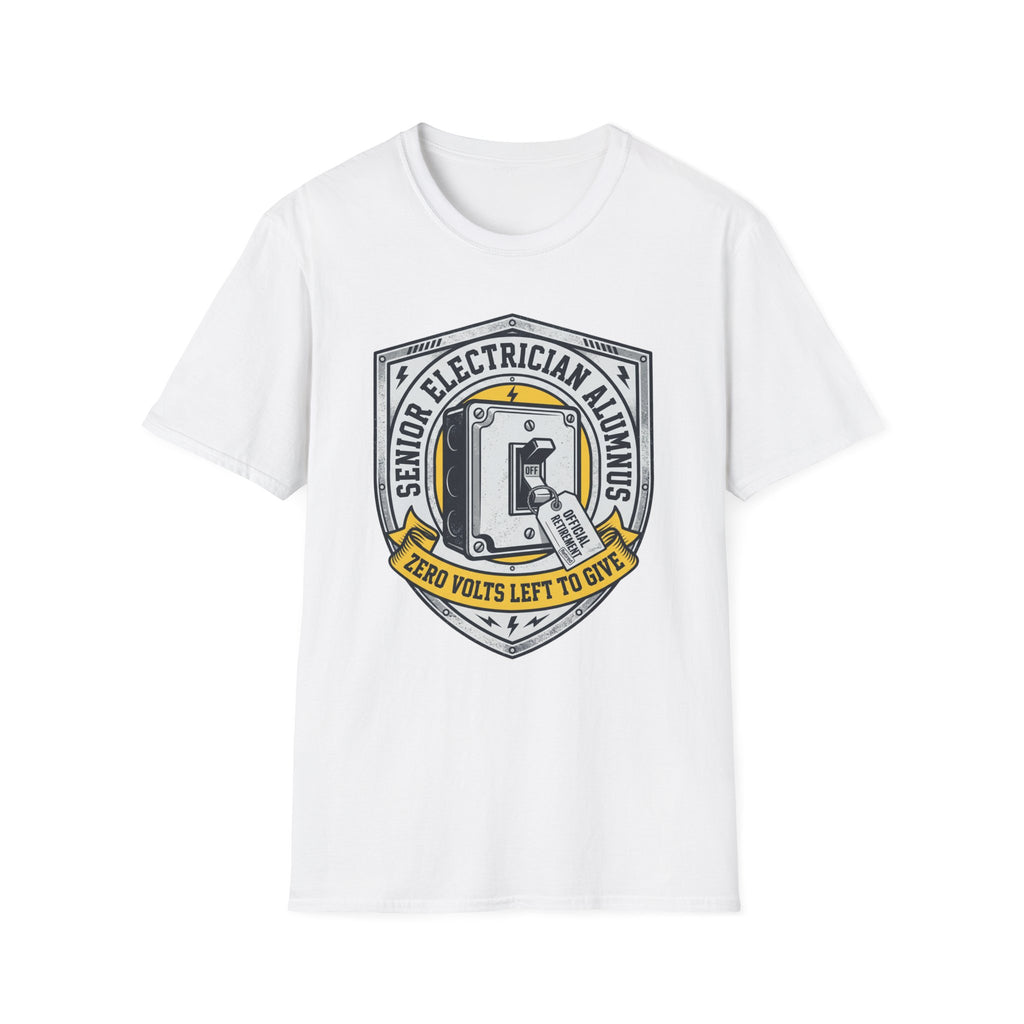 Senior Electrician Alumnus Zero Volts Left To Give T-Shirt