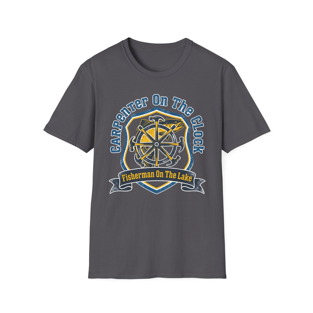 Carpenter On The Clock Fisherman On The Lake  T-Shirt