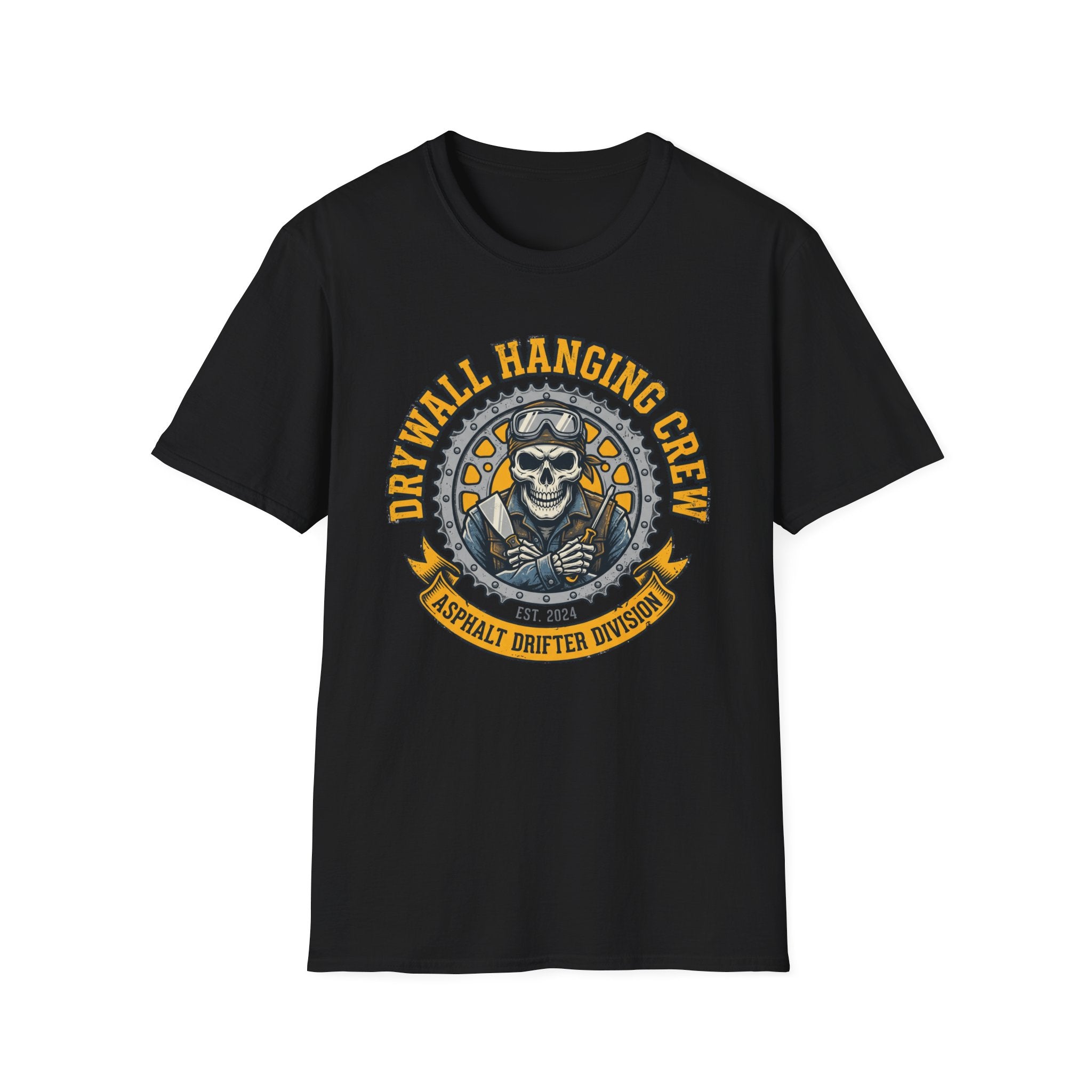 Drywall Hanging Crew Asphalt Drifter Division T-Shirt
