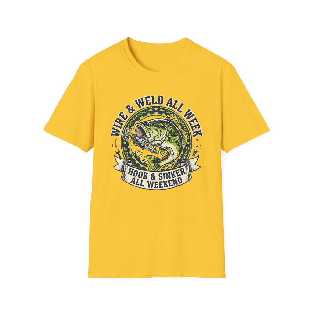 Wire & Weld All Week Hook & Sinker All Weekend T-Shirt