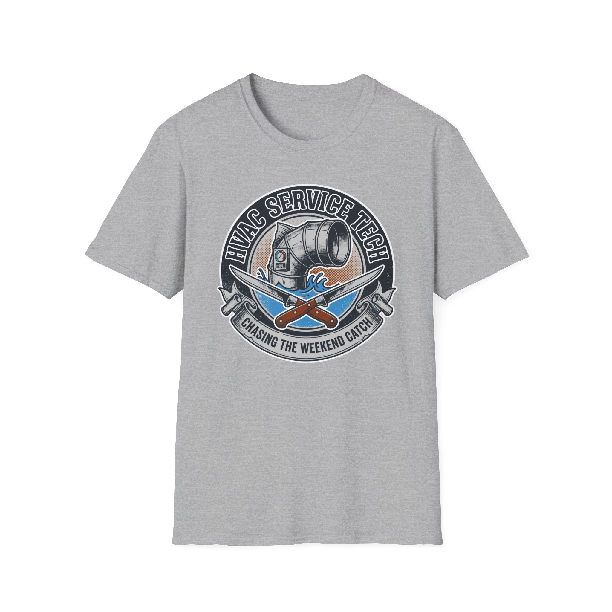 HVAC Service Tech Chasing The Weekend Catch T-Shirt