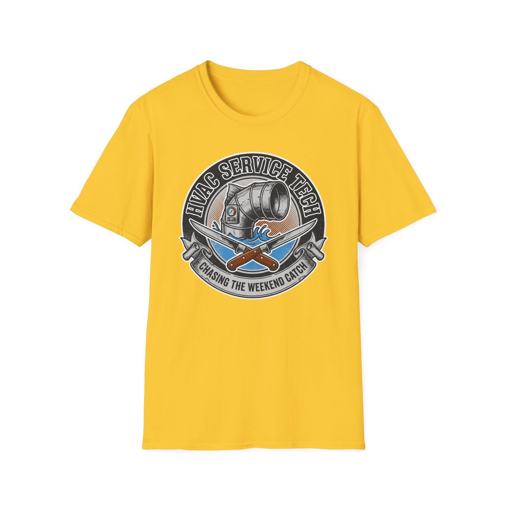 HVAC Service Tech Chasing The Weekend Catch T-Shirt