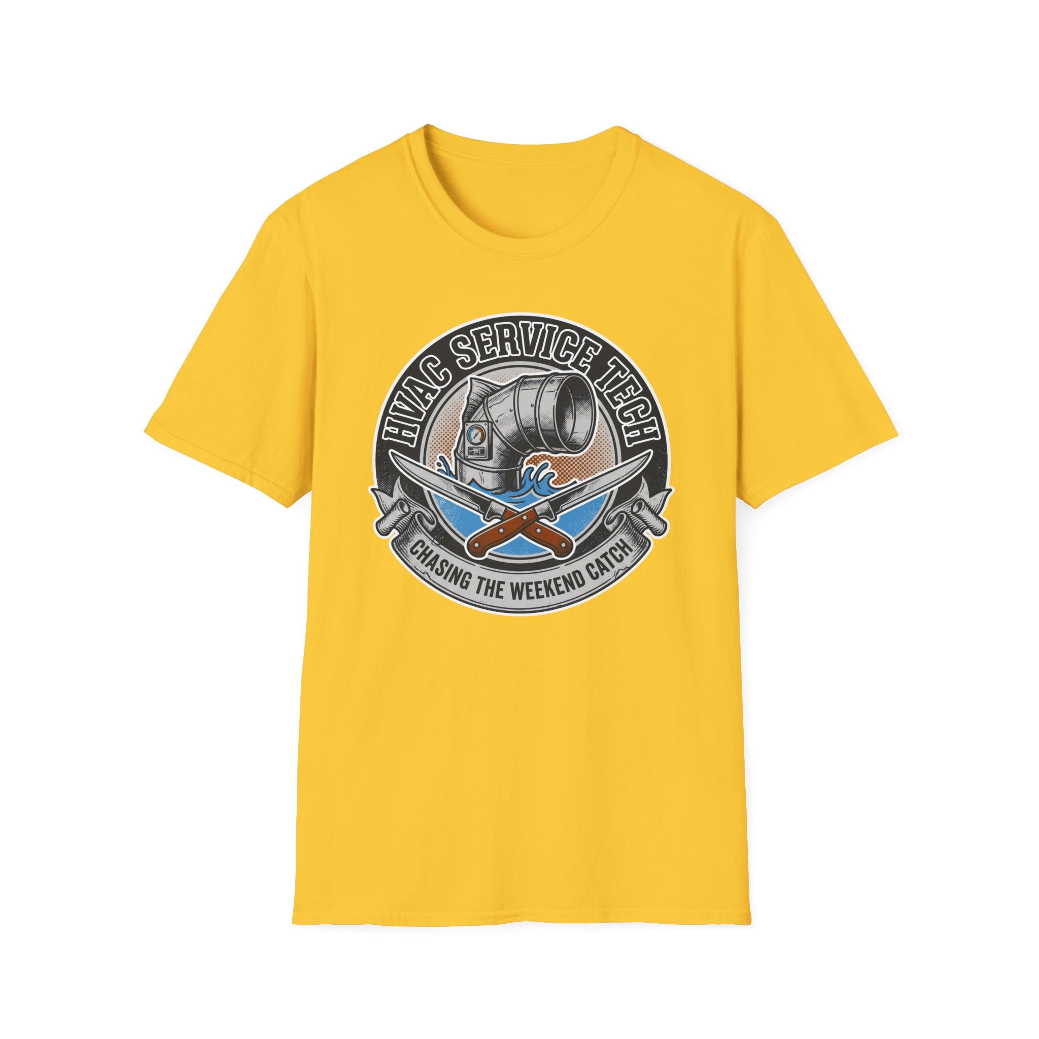 HVAC Service Tech Chasing The Weekend Catch T-Shirt