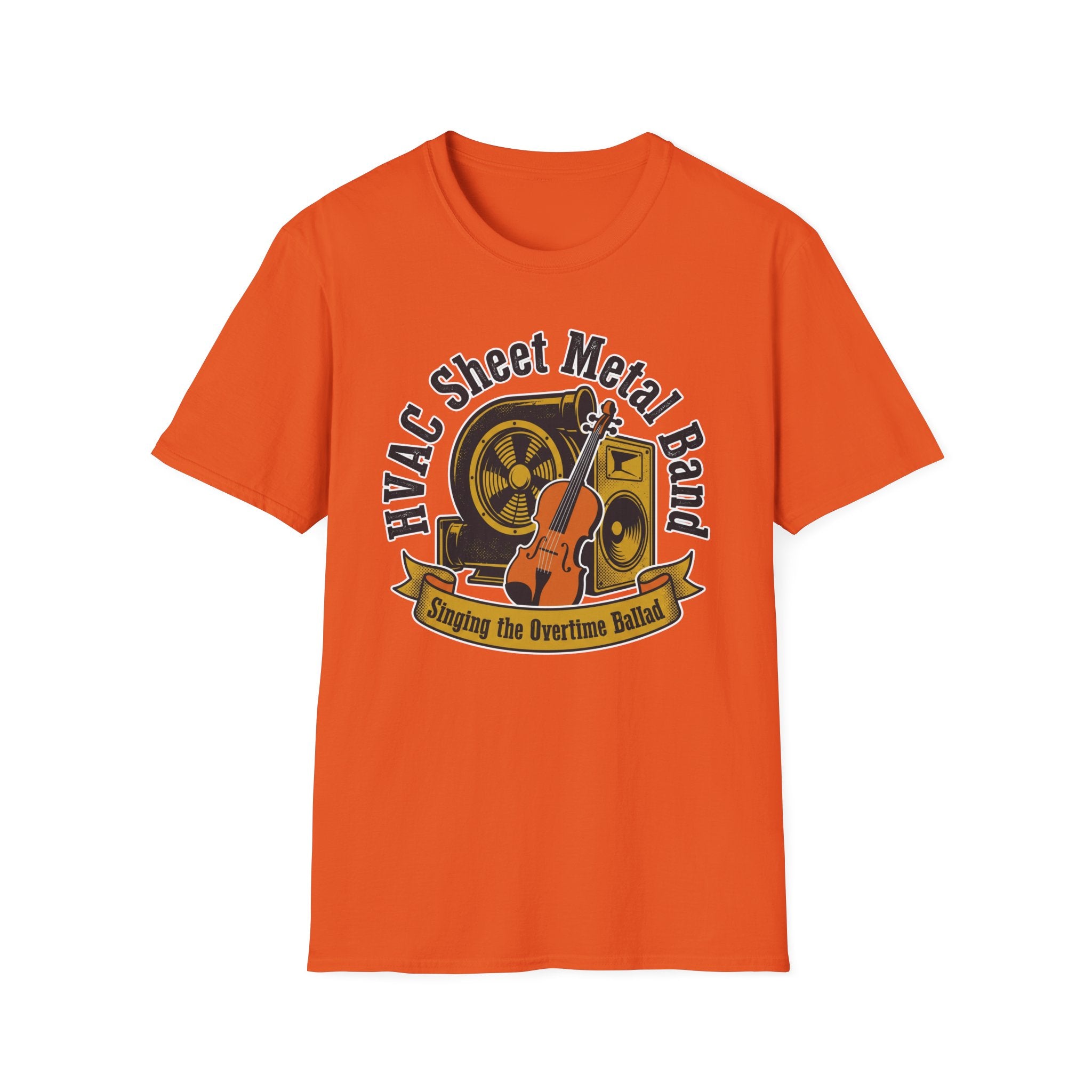 HVAC Sheet Metal Band Singing The Overtime Ballad T-Shirt