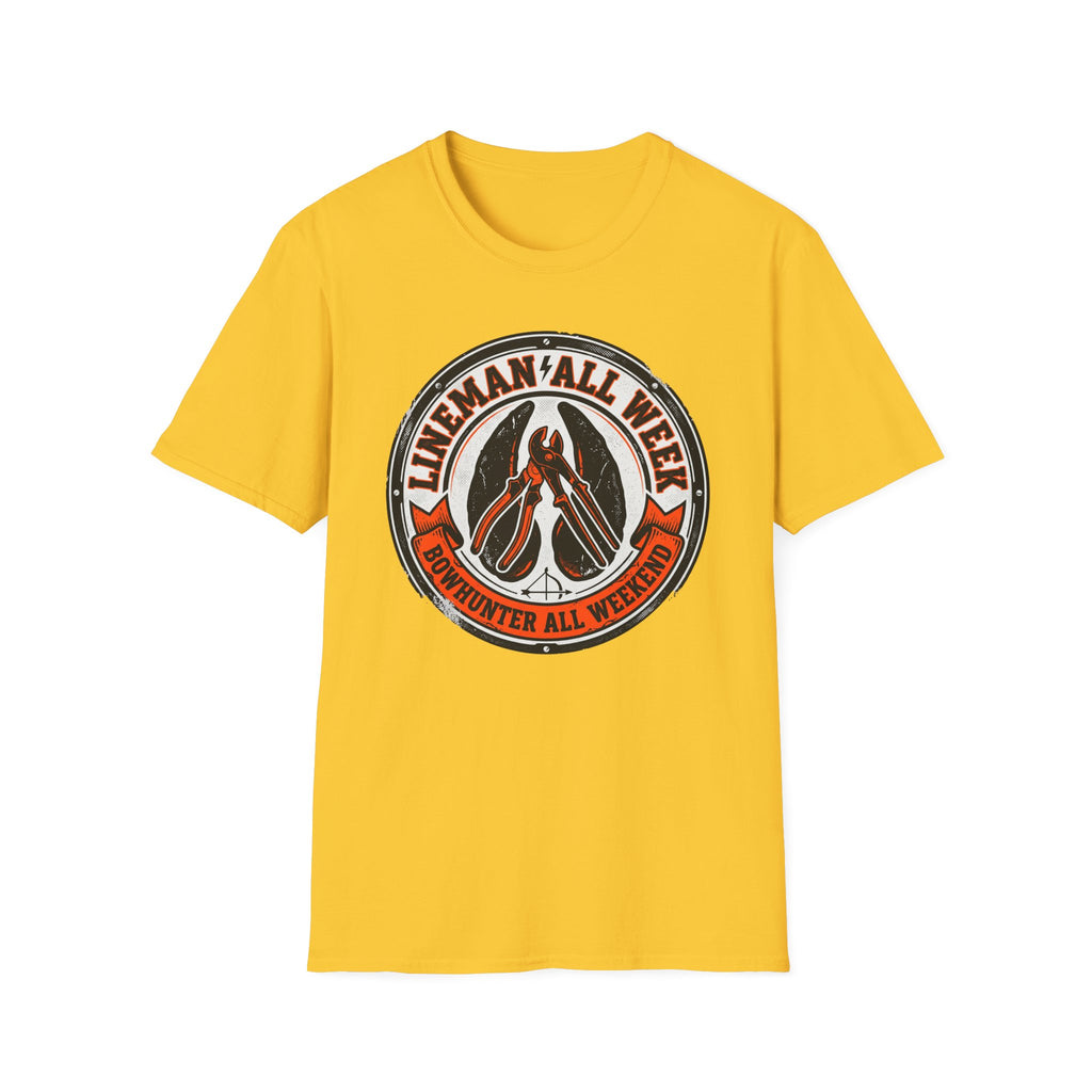 Lineman All Week Bowhunter All Weekend T-Shirt