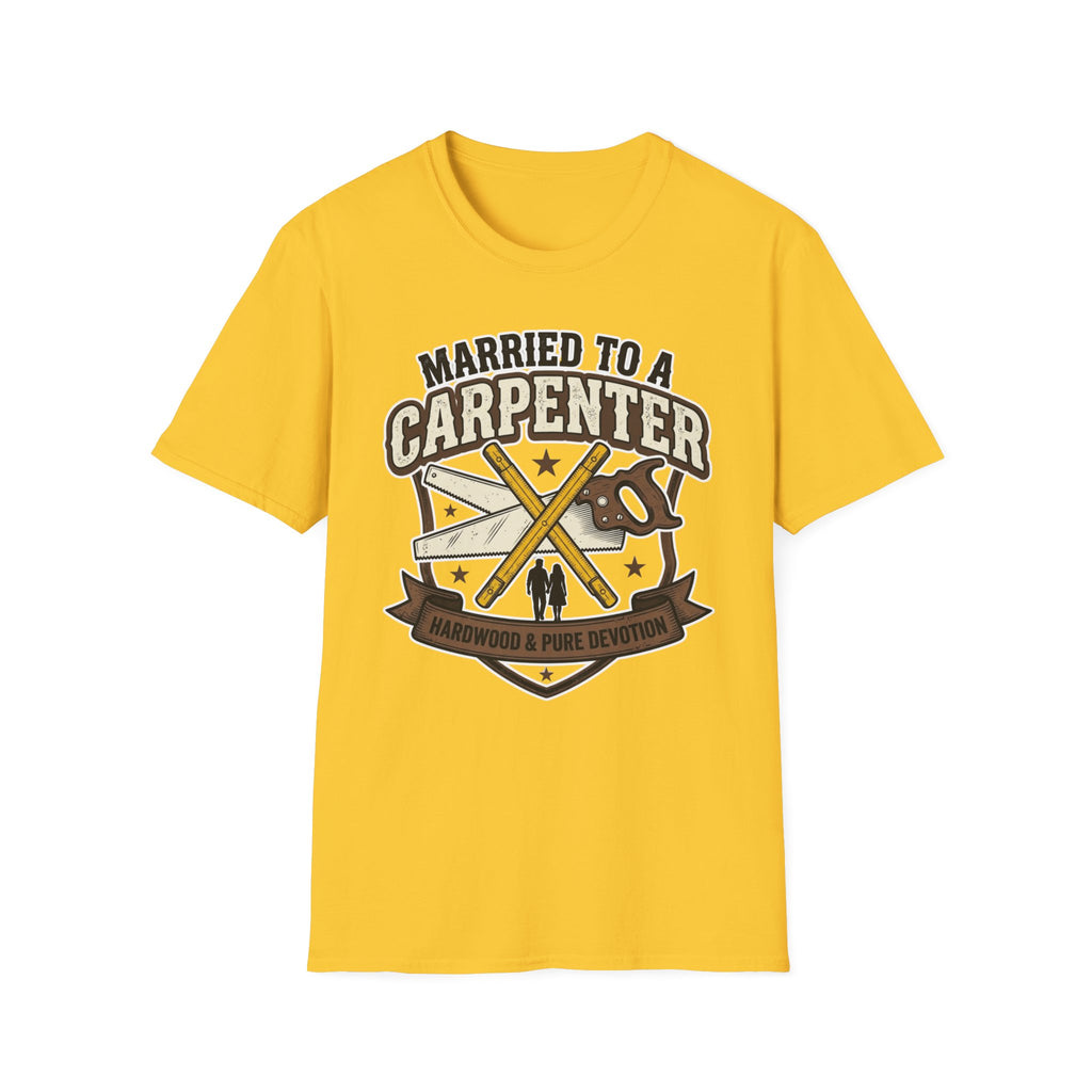 Married To A Carpenter Hardwood And Pure Devotion T-Shirt