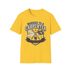 Married To A Carpenter Hardwood And Pure Devotion T-Shirt