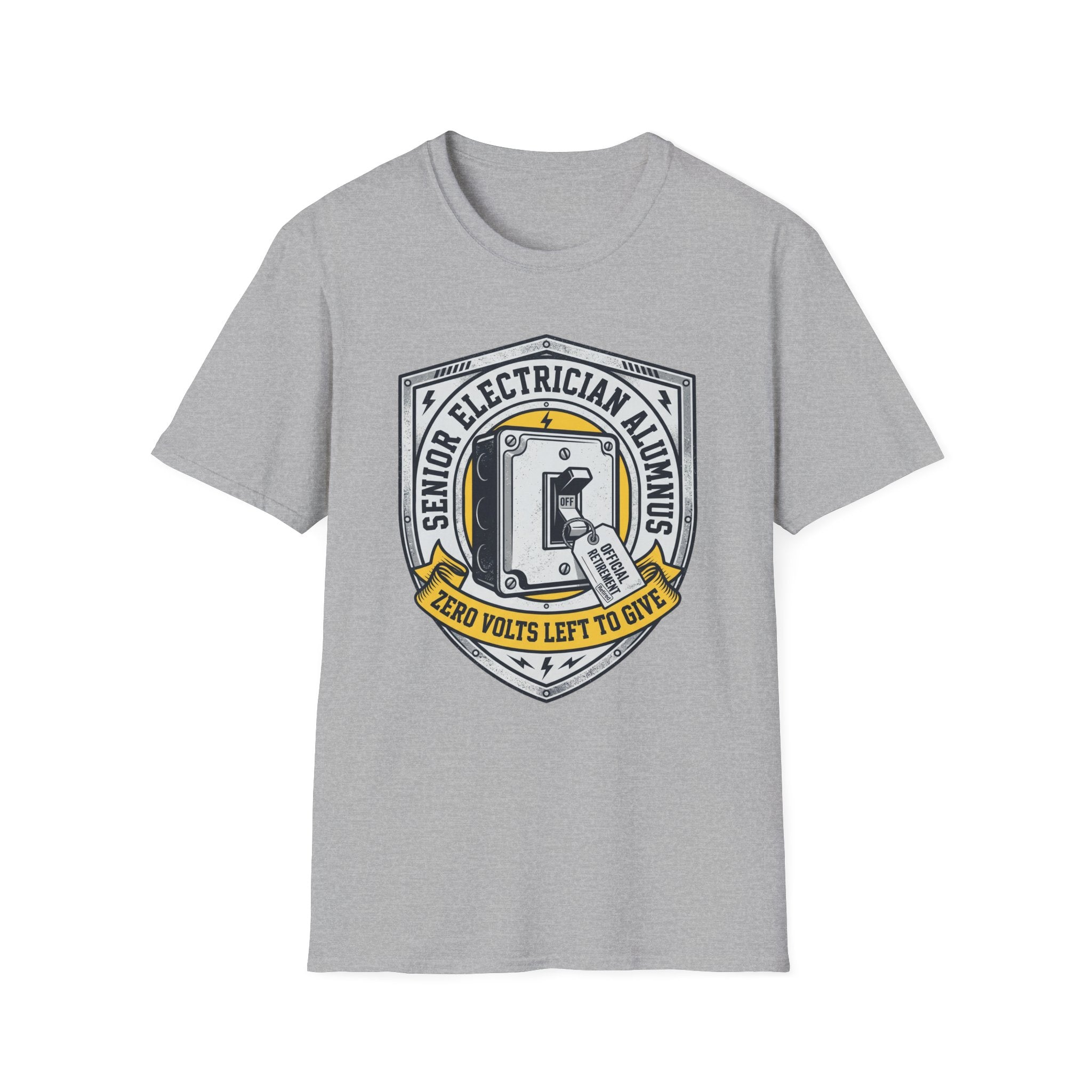 Senior Electrician Alumnus Zero Volts Left To Give T-Shirt