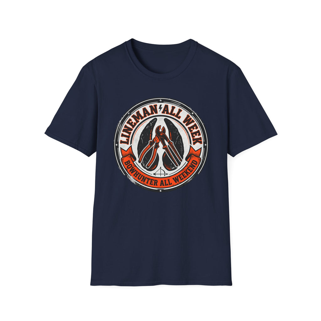 Lineman All Week Bowhunter All Weekend T-Shirt