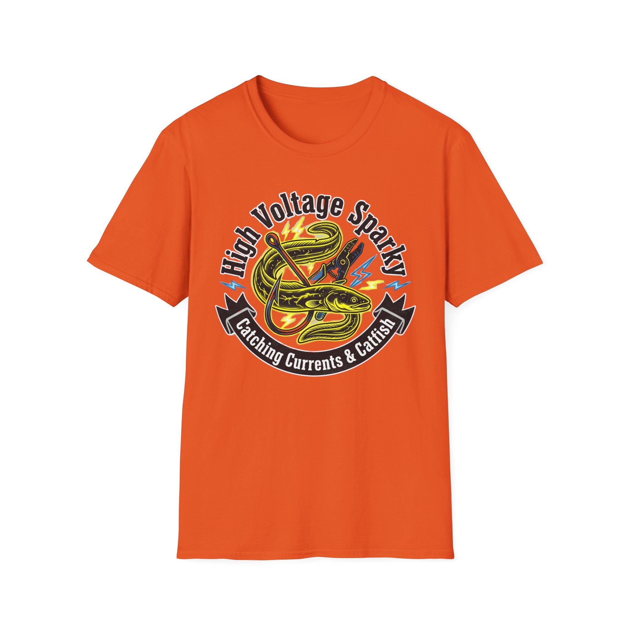 High Voltage Sparky Catching Currents & Catfish  T-Shirt