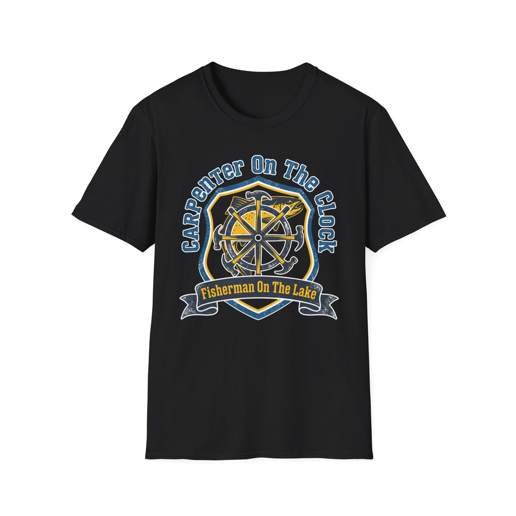 Carpenter On The Clock Fisherman On The Lake  T-Shirt