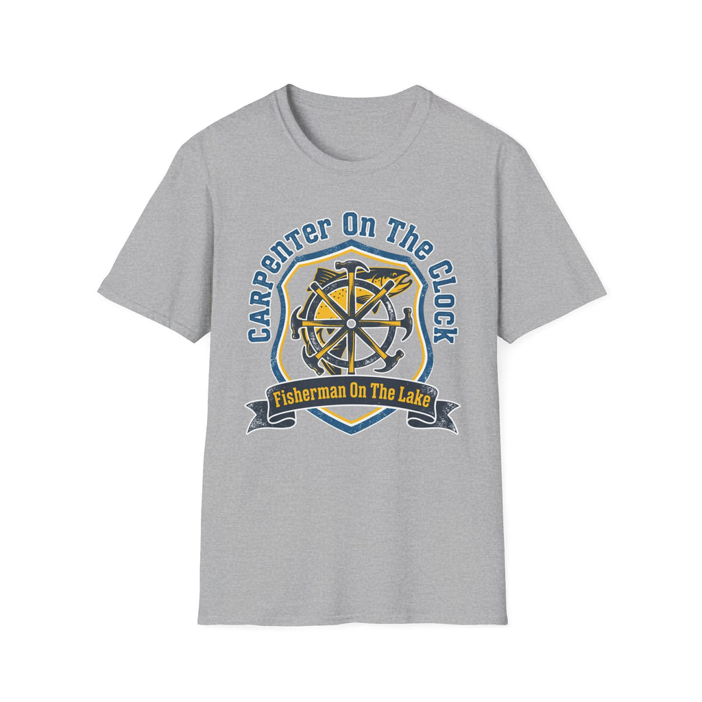 Carpenter On The Clock Fisherman On The Lake  T-Shirt