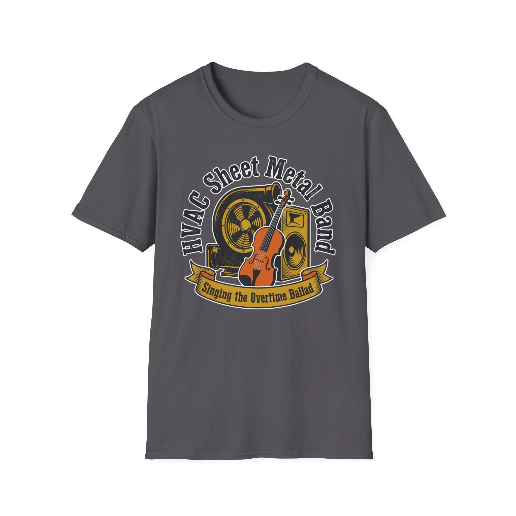 HVAC Sheet Metal Band Singing The Overtime Ballad T-Shirt