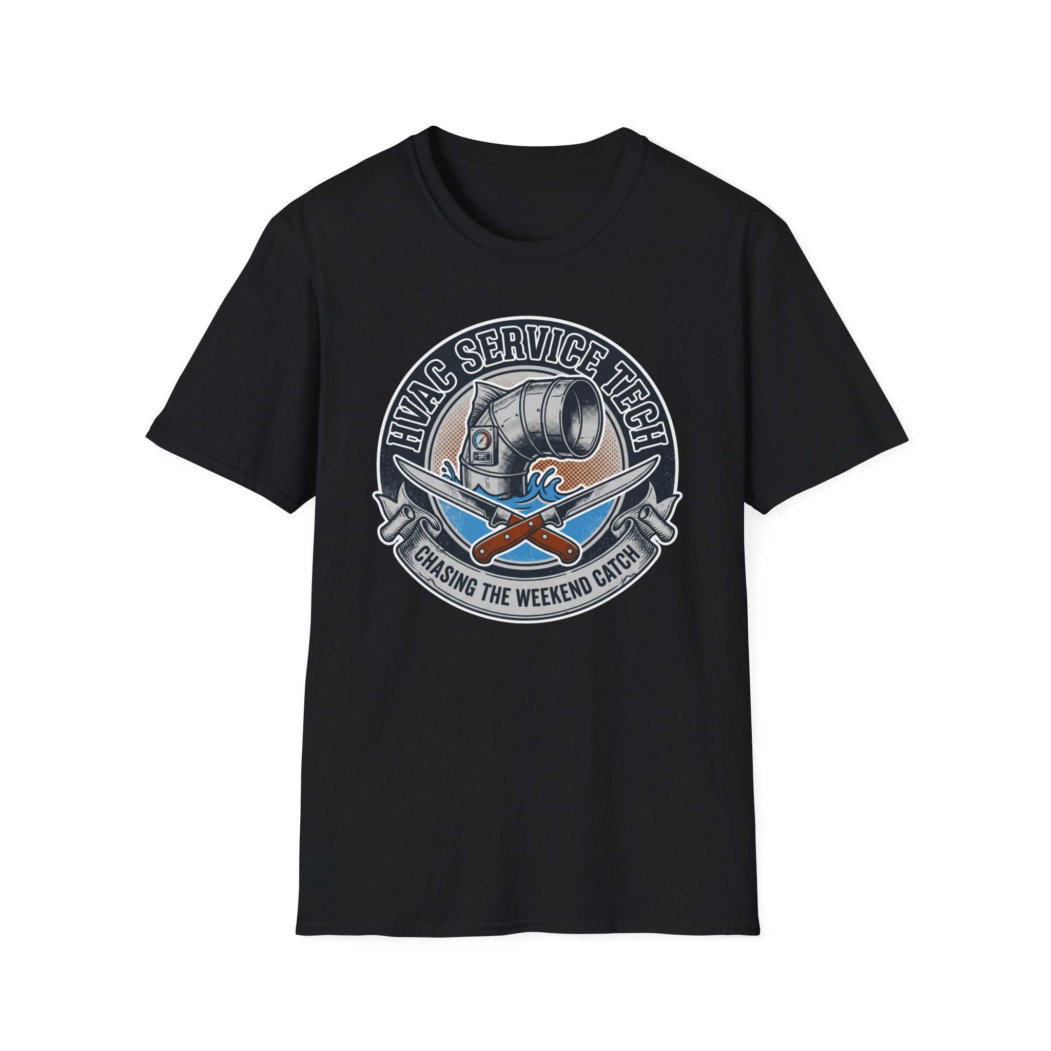 HVAC Service Tech Chasing The Weekend Catch T-Shirt