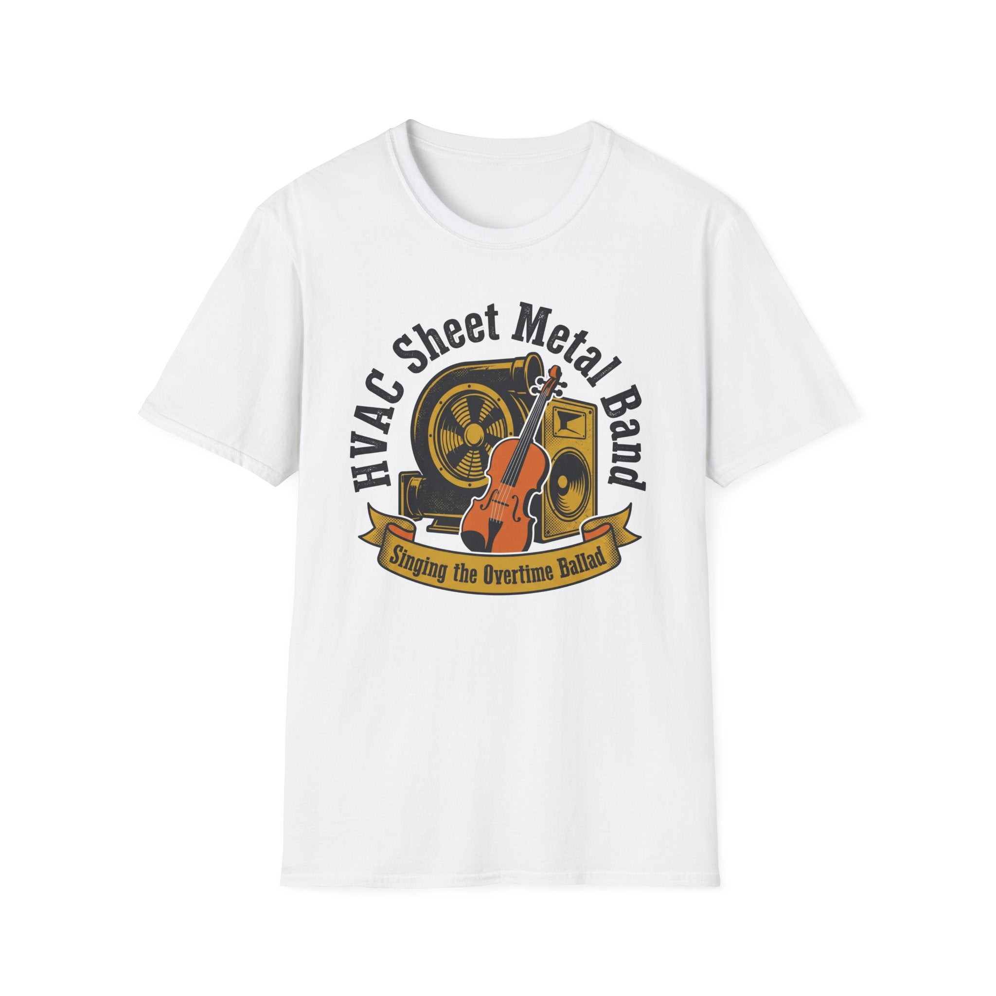 HVAC Sheet Metal Band Singing The Overtime Ballad T-Shirt