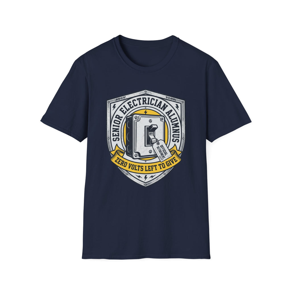 Senior Electrician Alumnus Zero Volts Left To Give T-Shirt