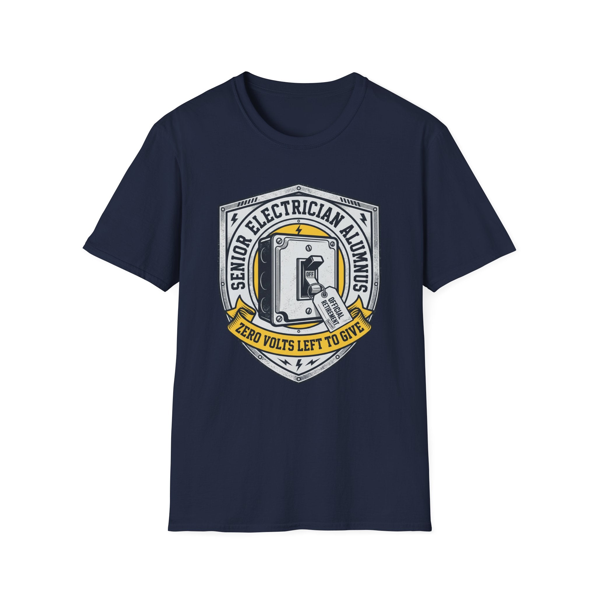 Senior Electrician Alumnus Zero Volts Left To Give T-Shirt
