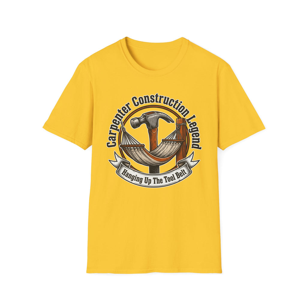 Carpenter Construction Legend Hanging Up The Tool Belt T-Shirt