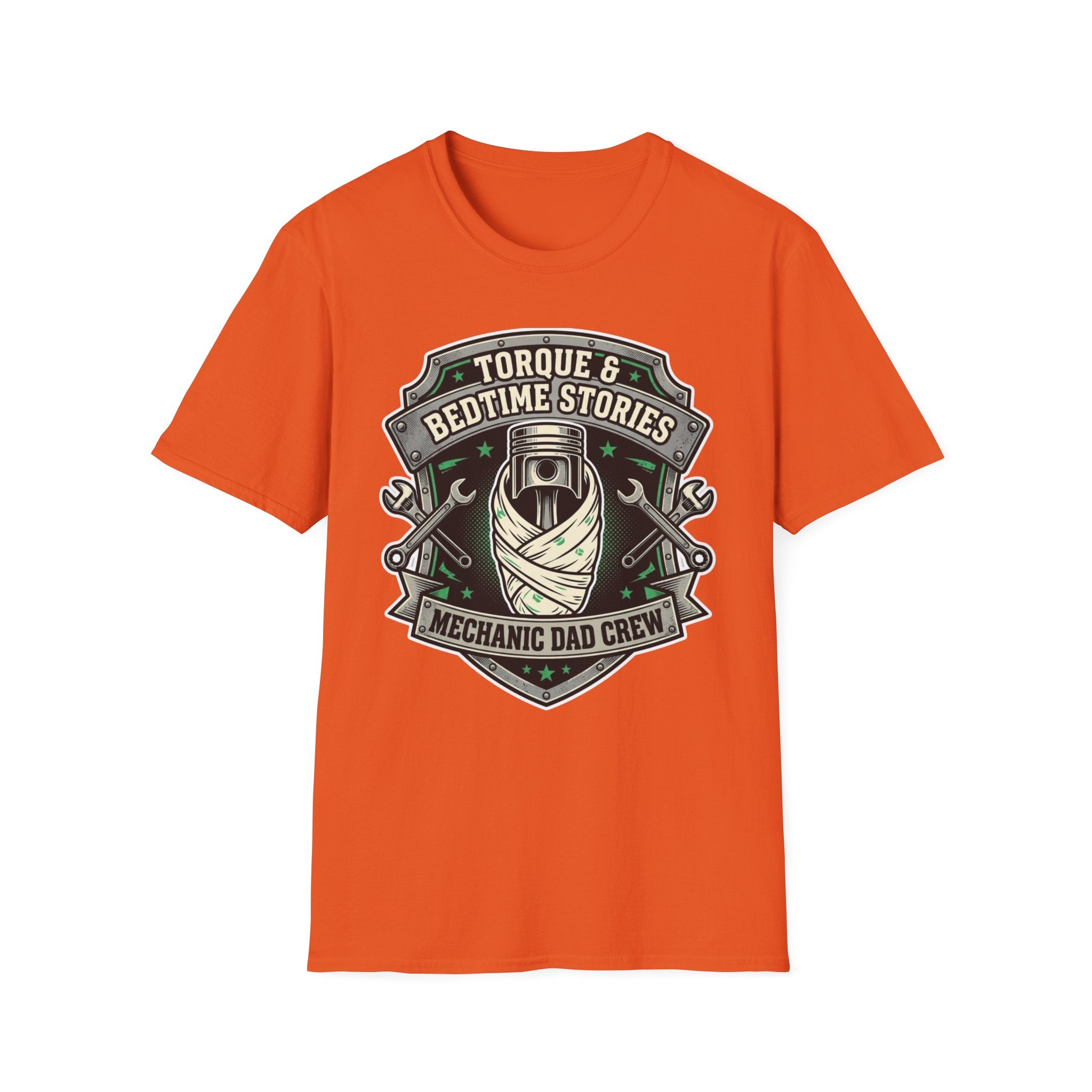 Tourque And Bedtime Stories Mechanic Dad Crew  T-Shirt