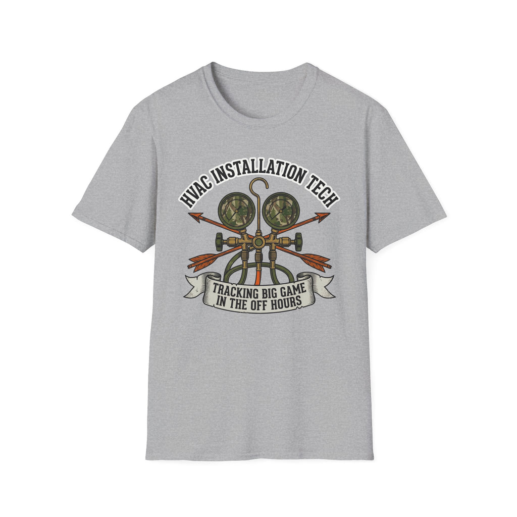 HVAC Installation Tech Tracking Big Game In The Off Hours T-Shirt
