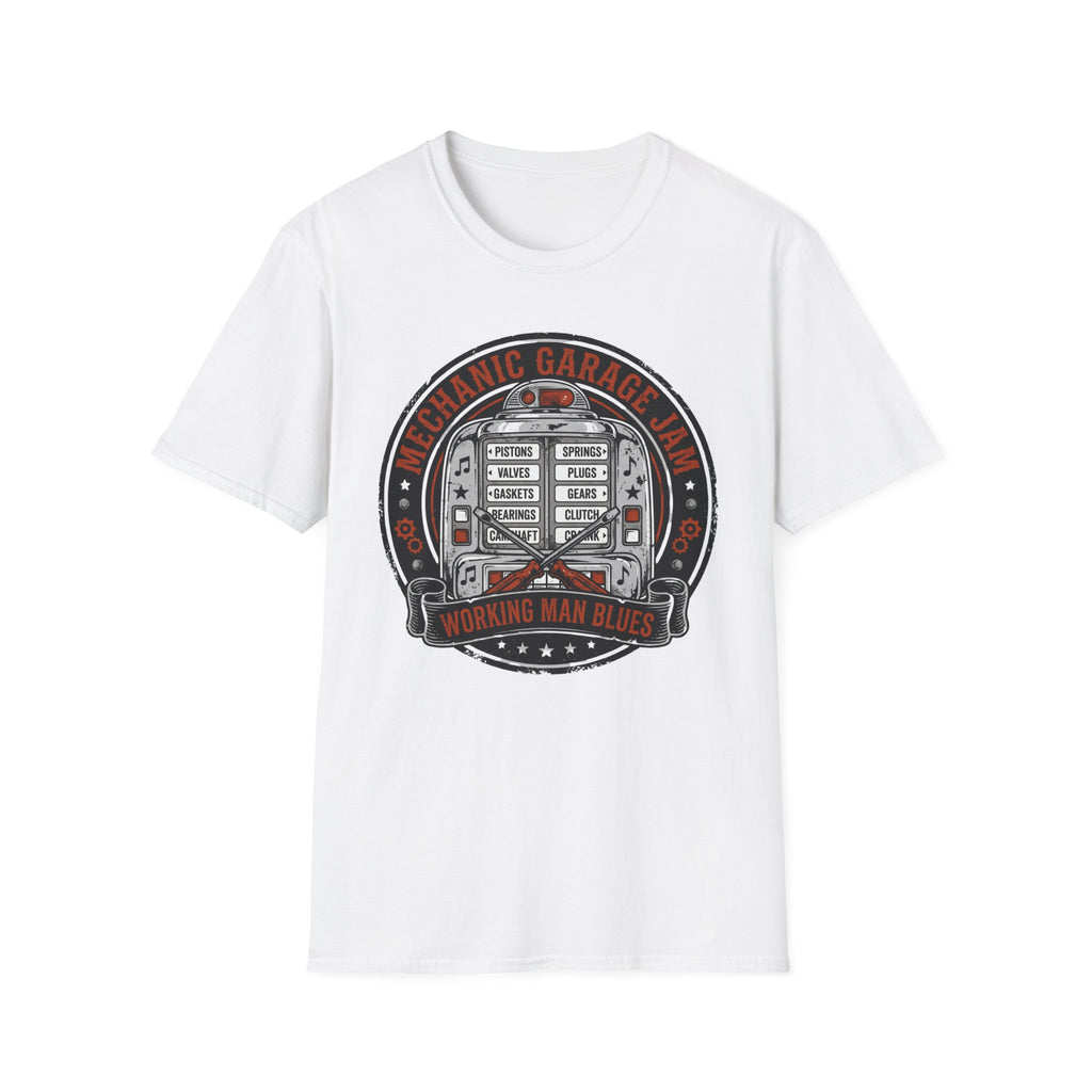 Mechanic Garage Jam Working Man Blues T-Shirt