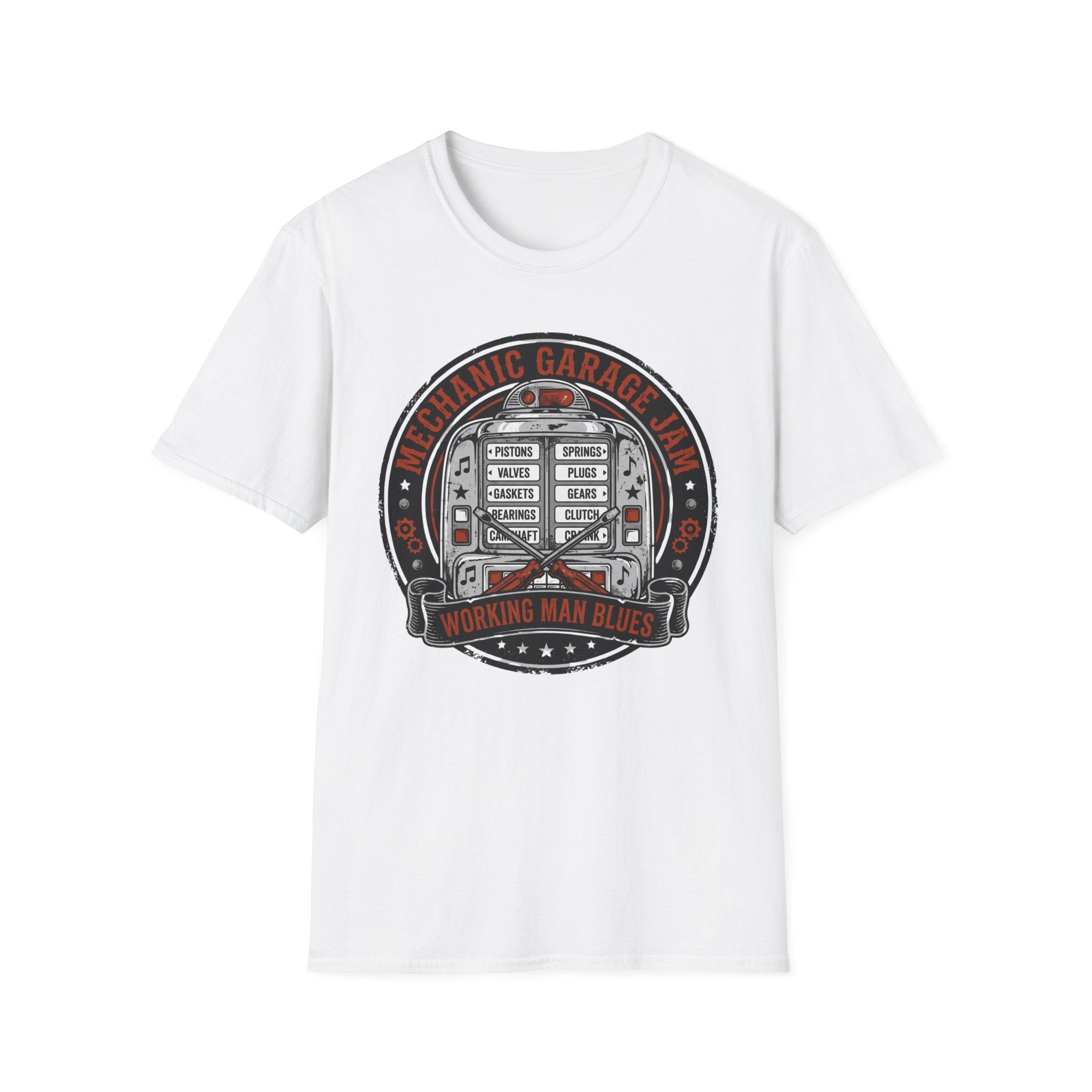 Mechanic Garage Jam Working Man Blues T-Shirt
