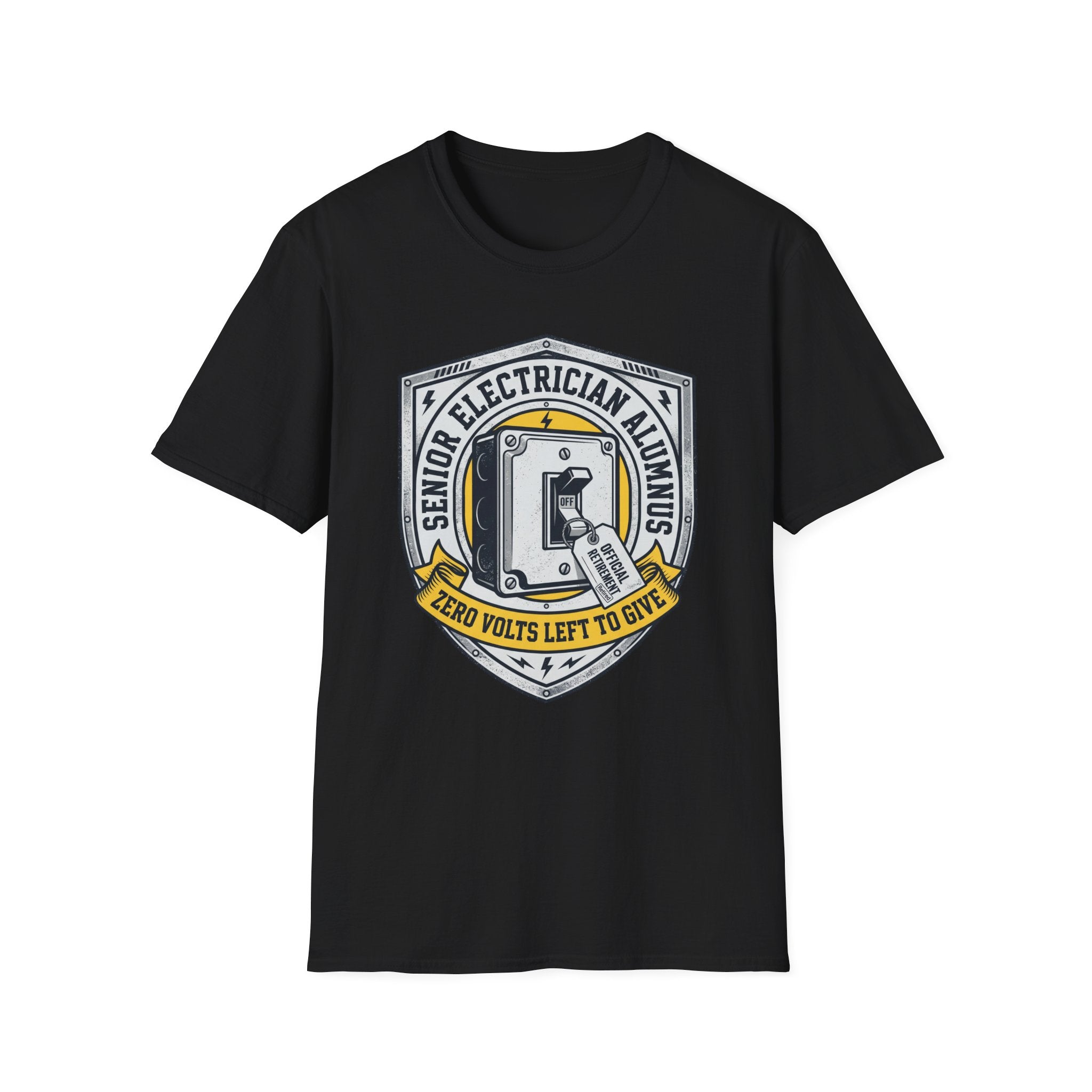 Senior Electrician Alumnus Zero Volts Left To Give T-Shirt