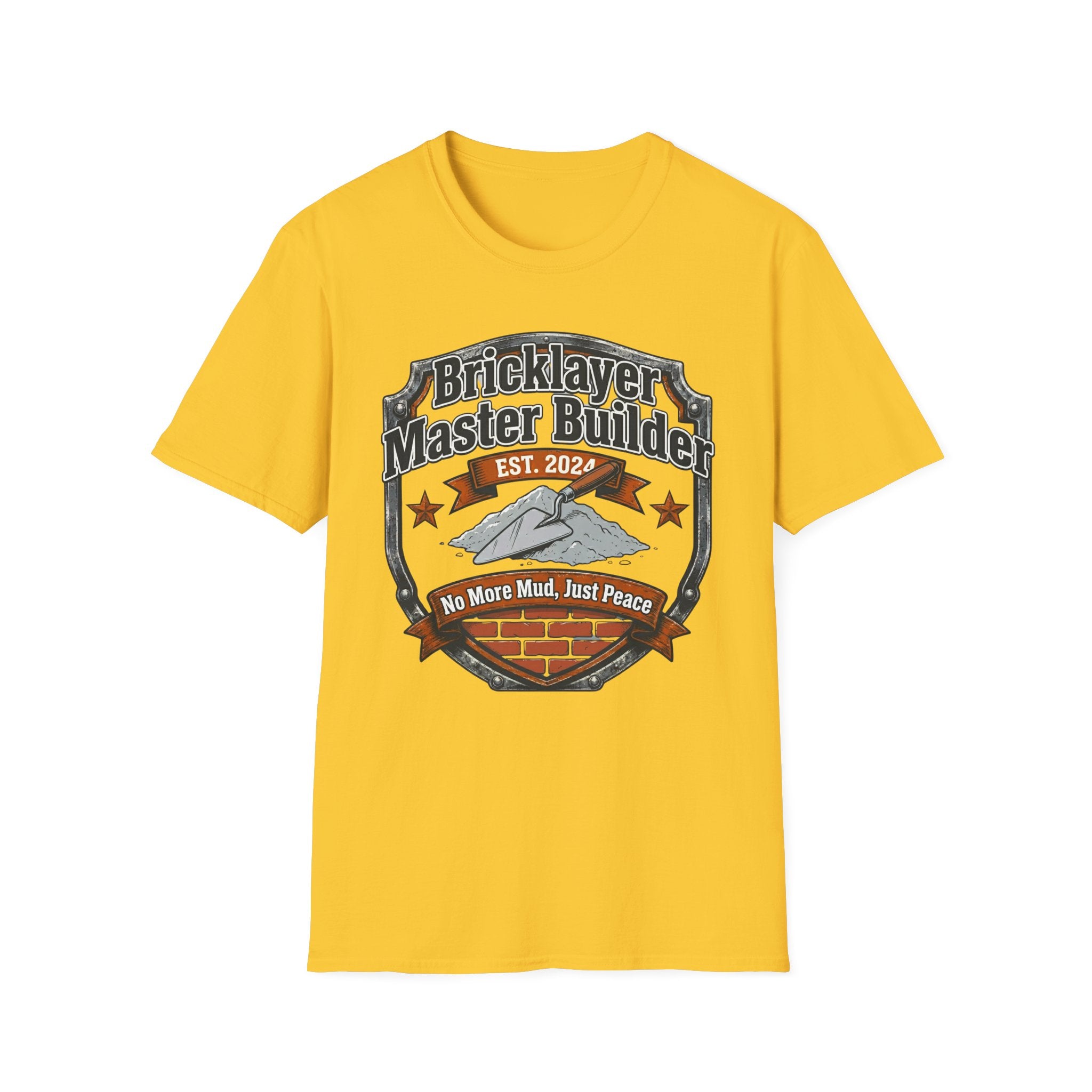 Bricklayer Master Builder No More Mud Just Peace T-Shirt