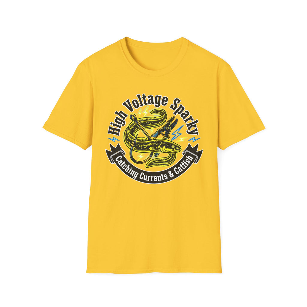 High Voltage Sparky Catching Currents & Catfish  T-Shirt