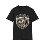 Grease, Grit & Gear Teeth Blue Collar Pride T-Shirt