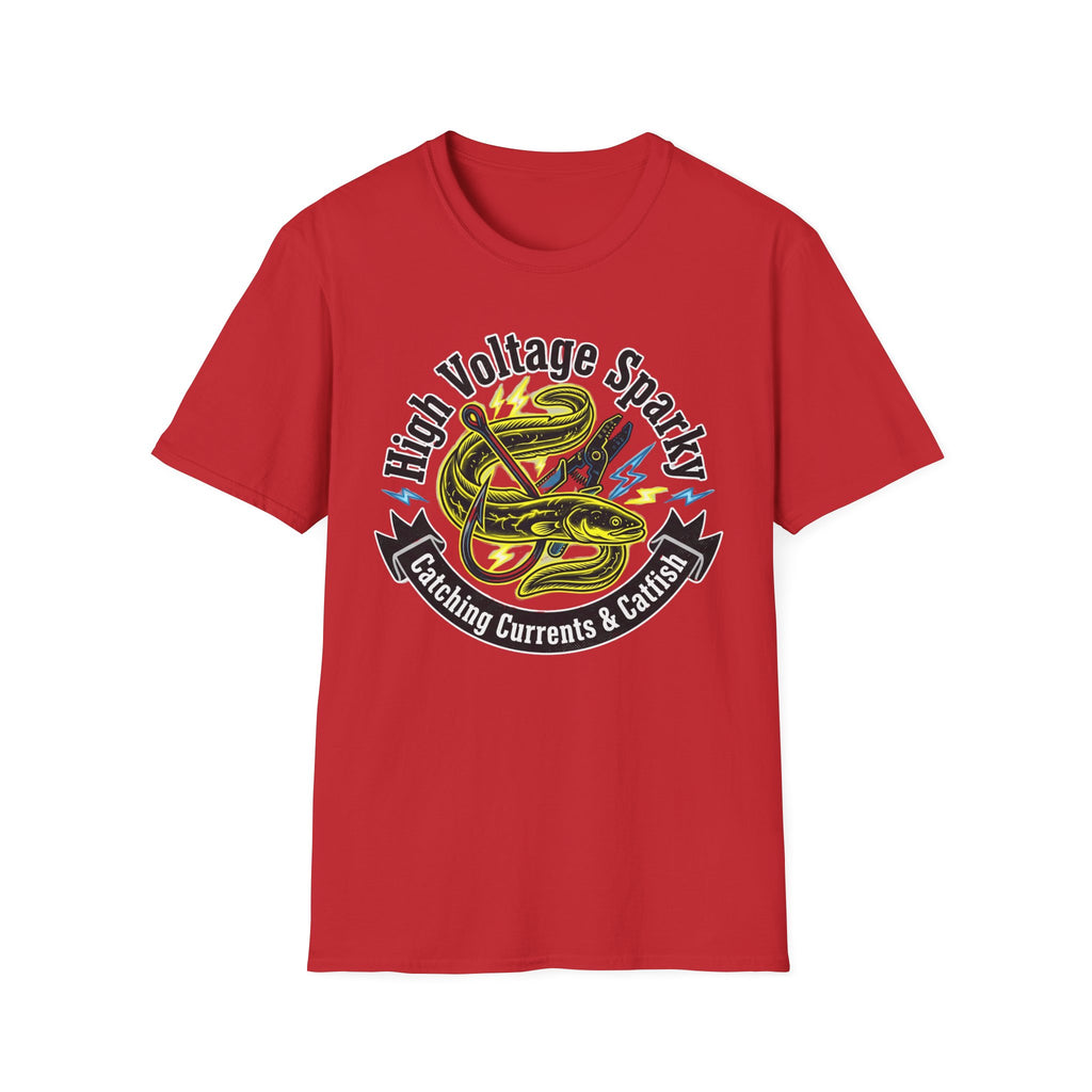 High Voltage Sparky Catching Currents & Catfish  T-Shirt