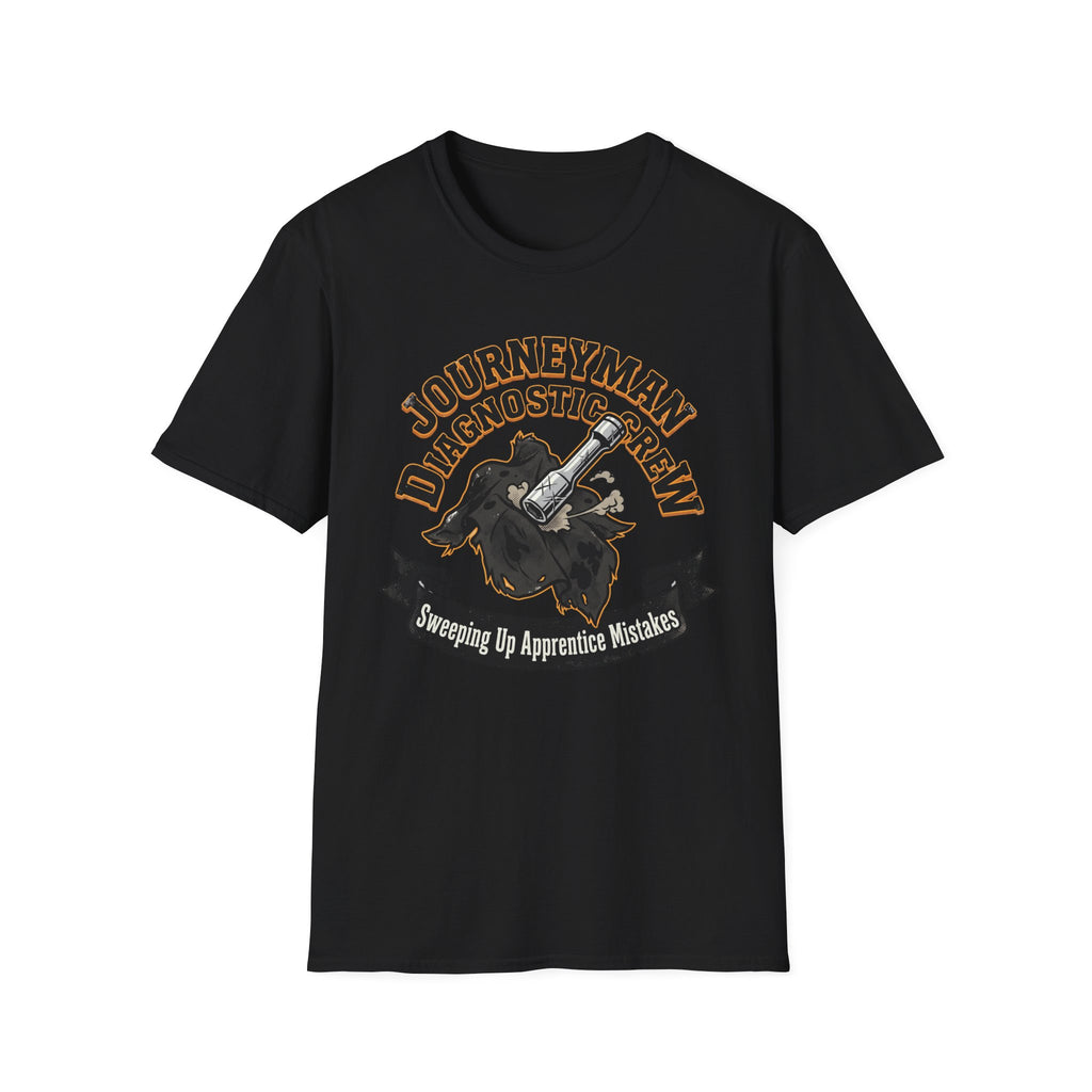 Journeyman Diagnostic Crew Sweeping Up Apprentice Mistakes T-Shirt