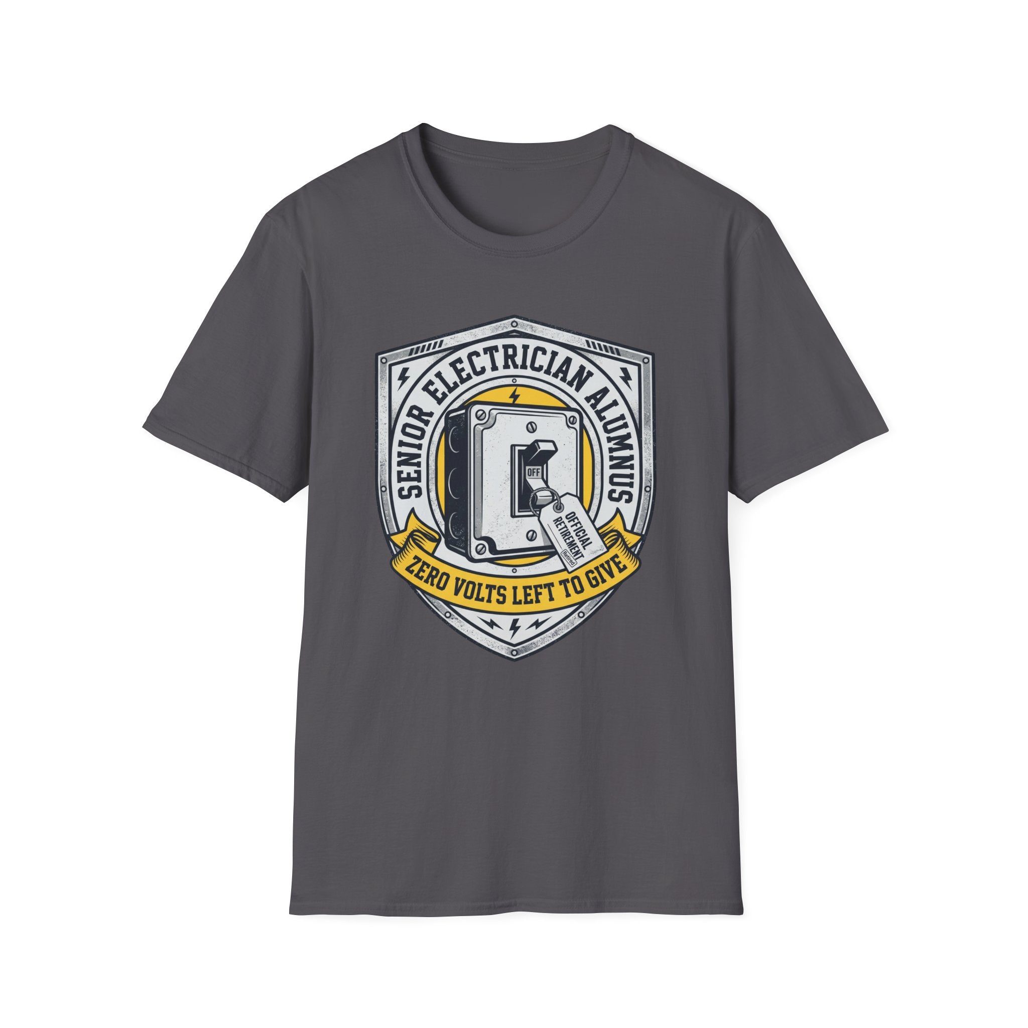 Senior Electrician Alumnus Zero Volts Left To Give T-Shirt