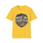 Grease, Grit & Gear Teeth Blue Collar Pride T-Shirt