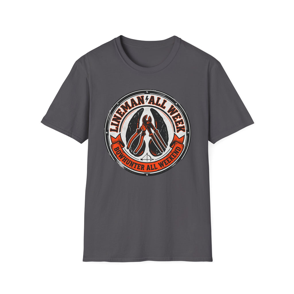 Lineman All Week Bowhunter All Weekend T-Shirt