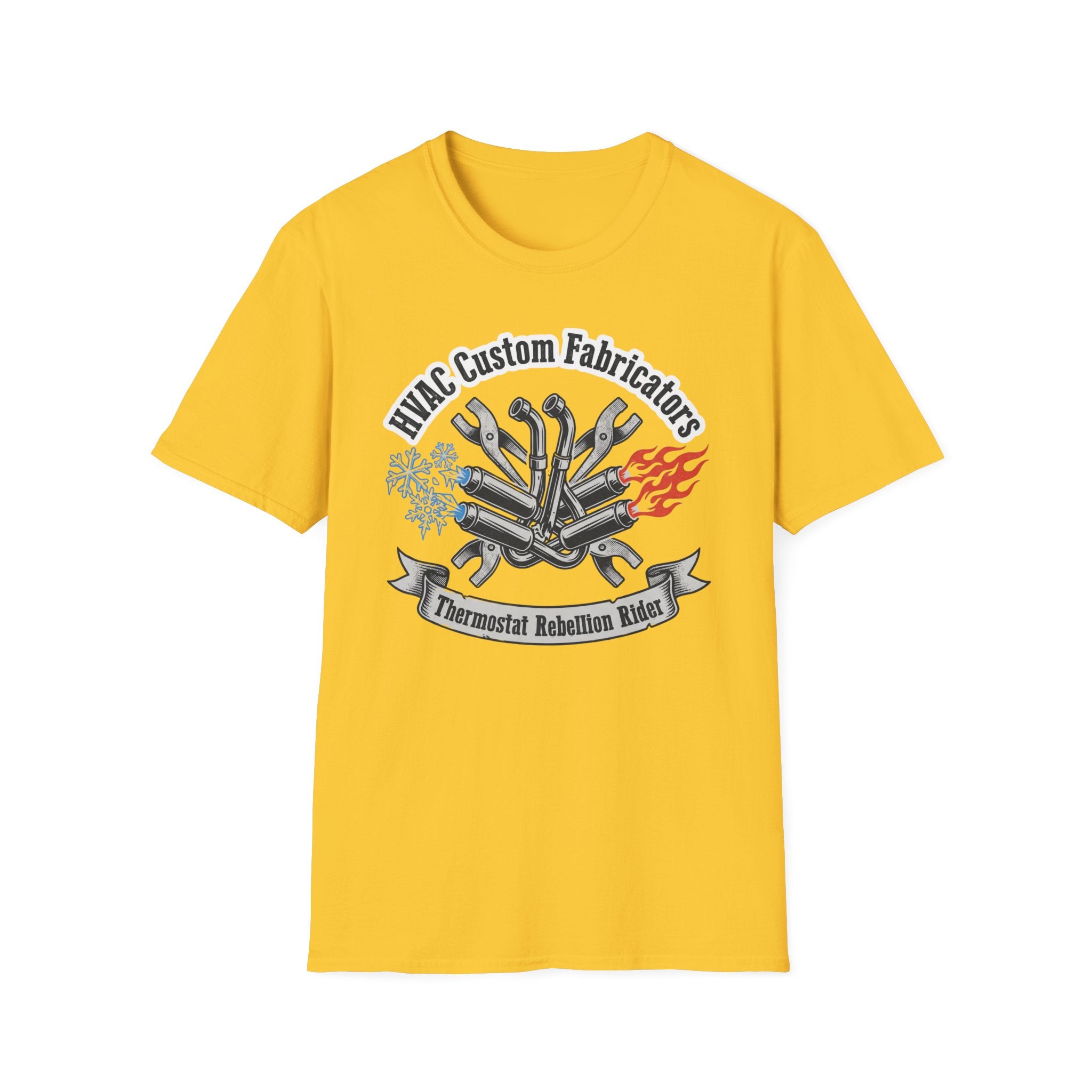 HVAC Custom Fabricators Thermostat Rebellion Rider T-Shirt