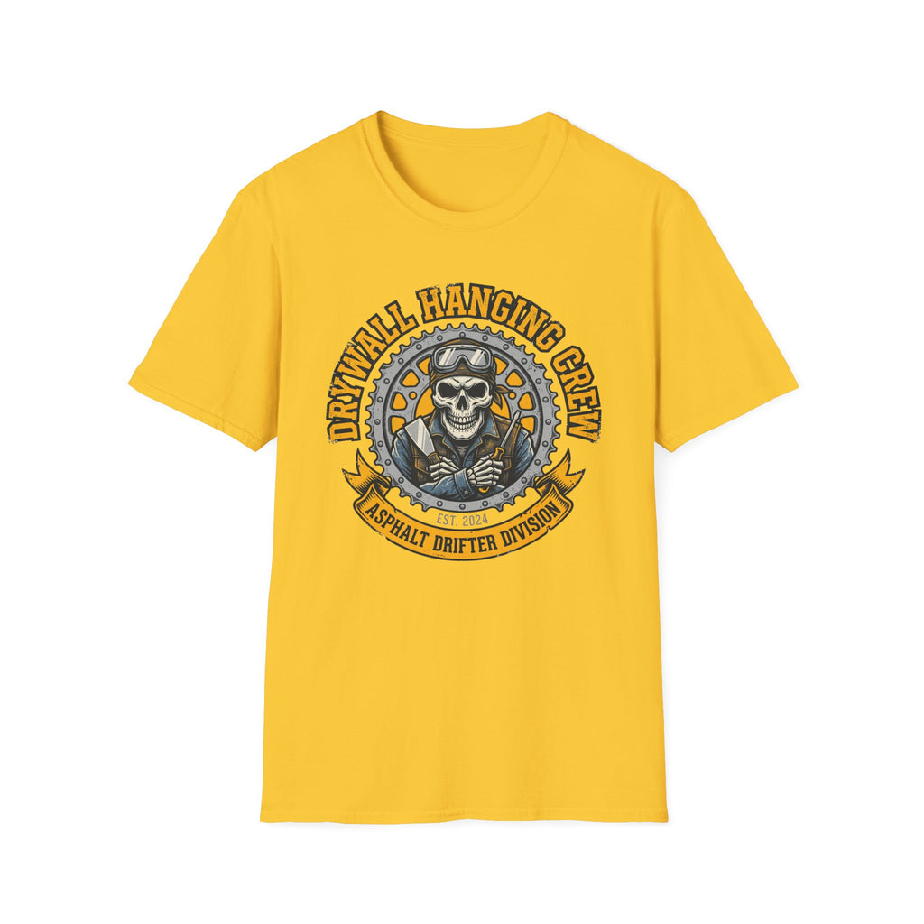 Drywall Hanging Crew Asphalt Drifter Division T-Shirt